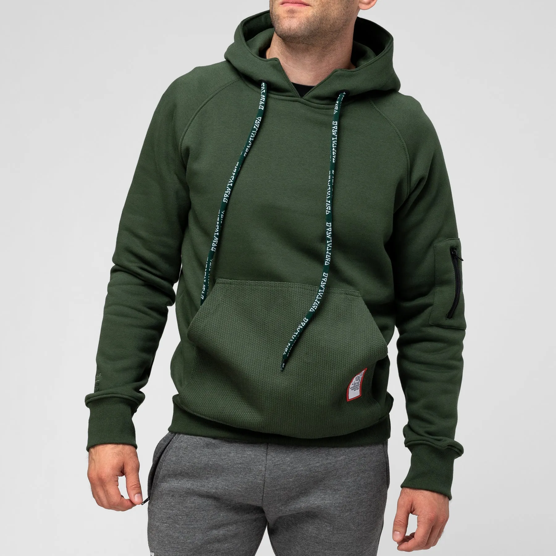 93brand Hybrid Hoodie (Pearl Weave Integrated) - Olive