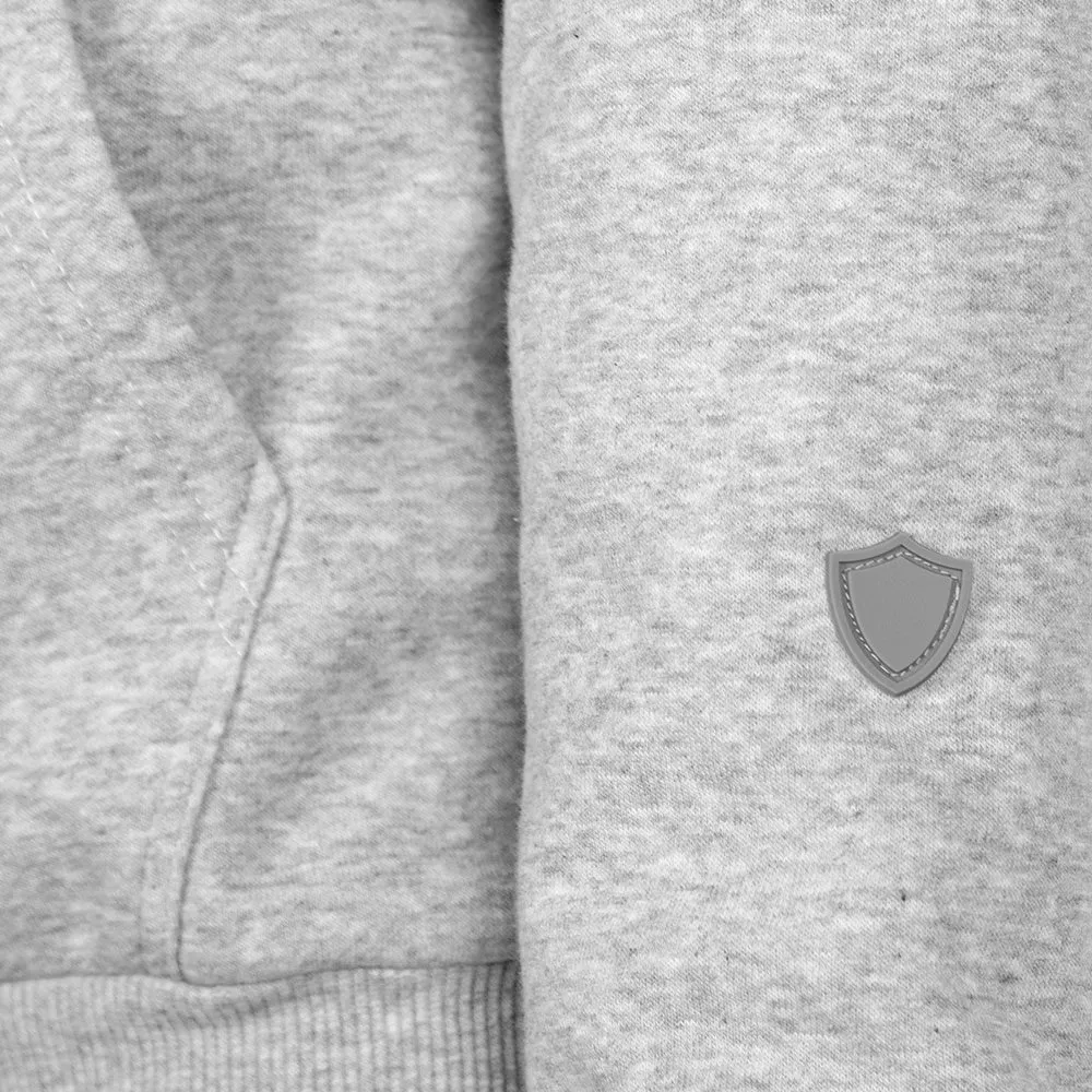 Classic Lined Hoodie | Ghost American Flag | Light Heather Grey PreOrder