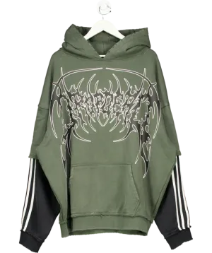Dropdead Green Deathcore Layered Hoodie UK XXL