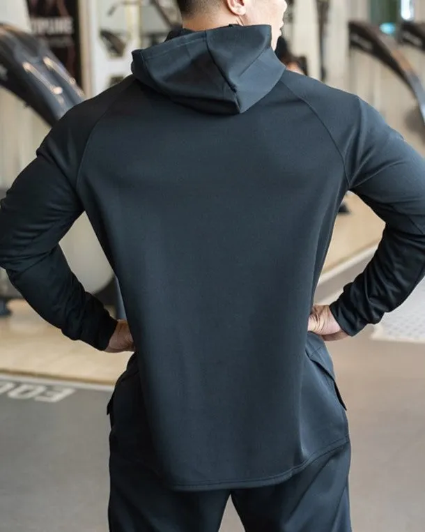 Essential Athletic Performance Hoodie With Raglan Sleeves