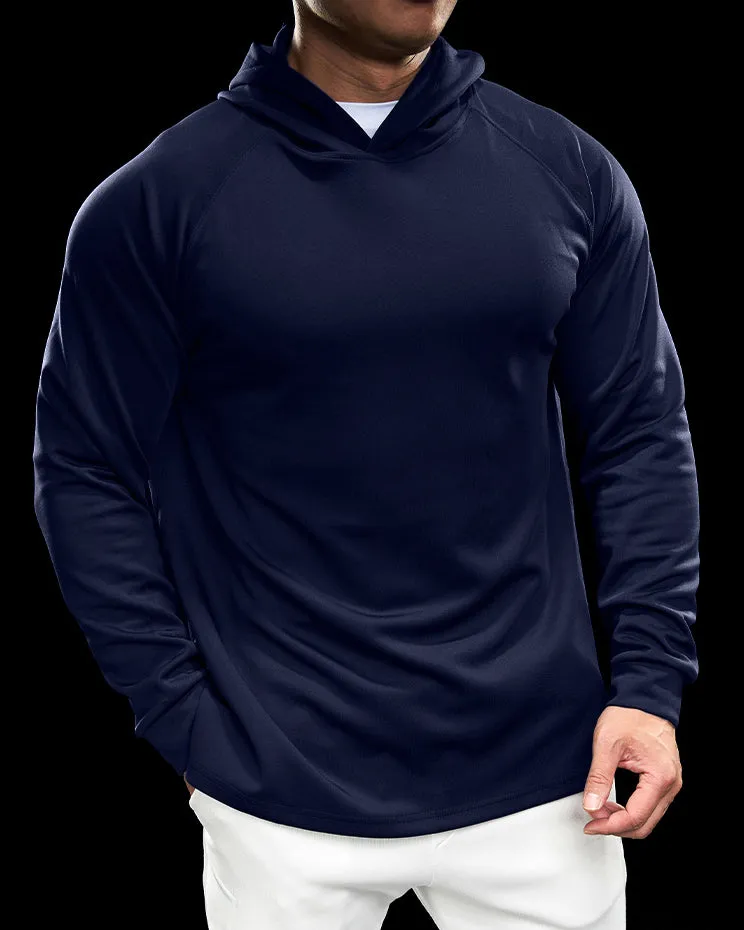 Essential Athletic Performance Hoodie With Raglan Sleeves