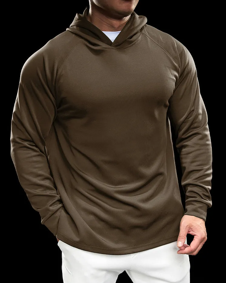 Essential Athletic Performance Hoodie With Raglan Sleeves