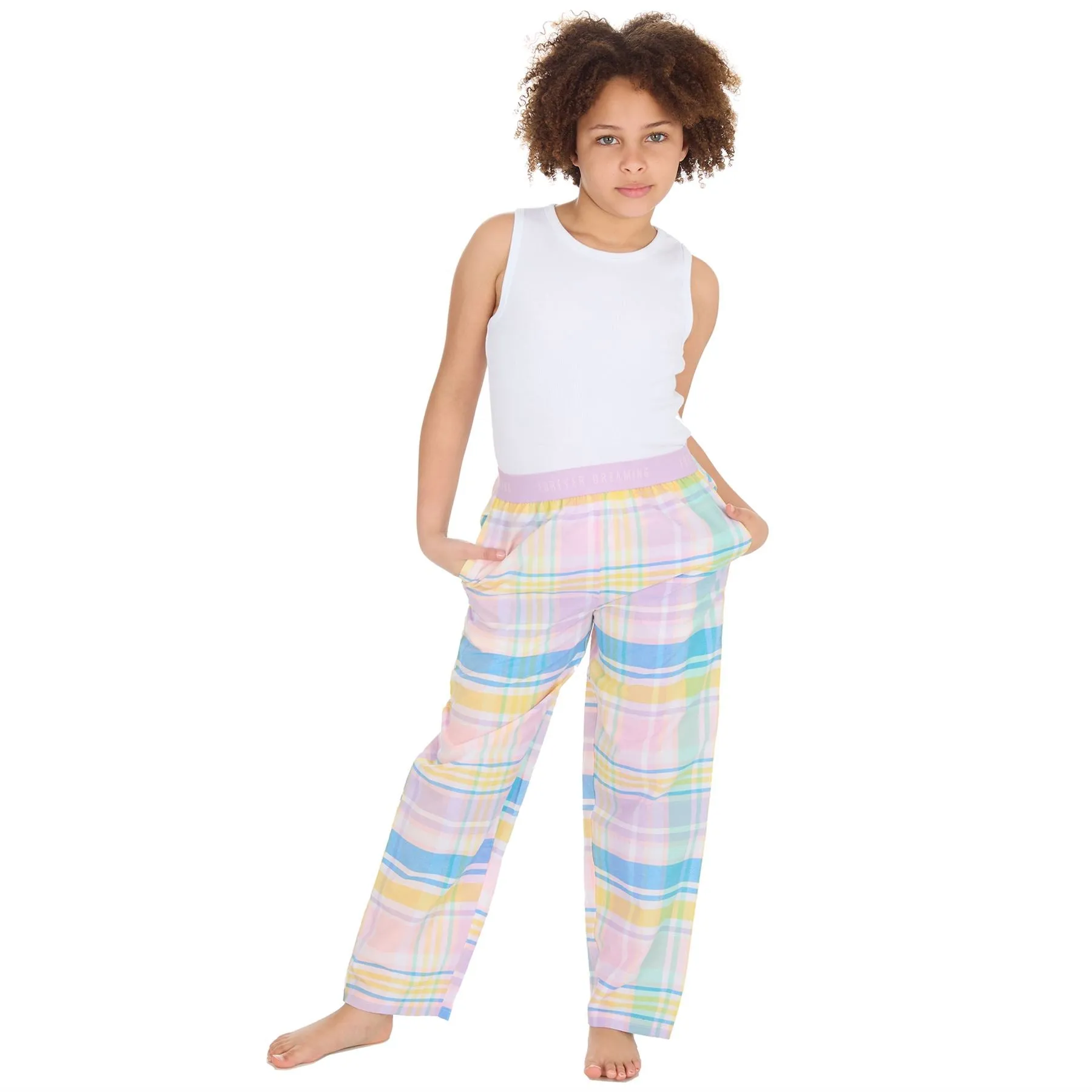 Forever Dreaming Girls Check Lounge Pants