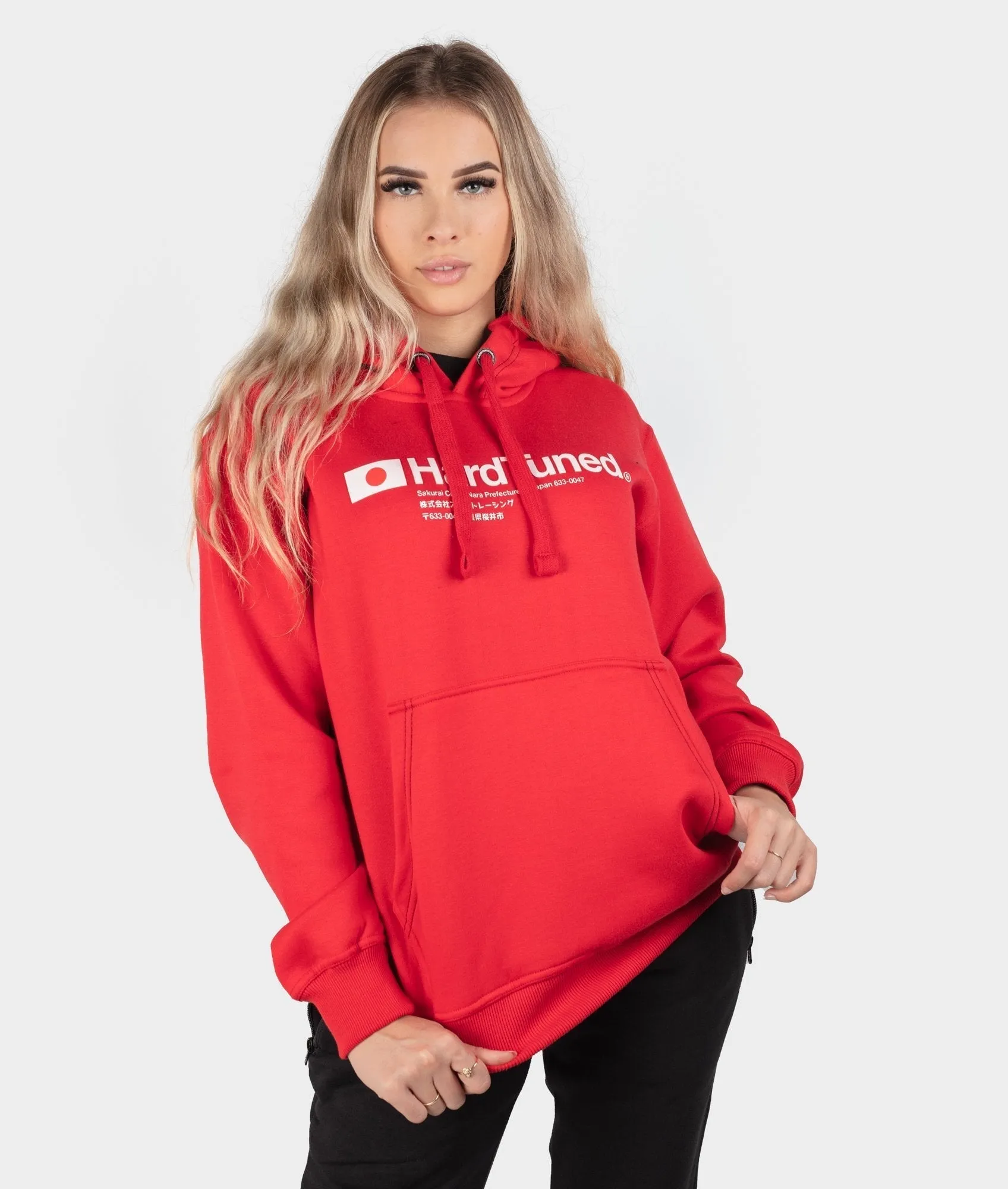 Hardtuned Essential Womens Hoodie - Red