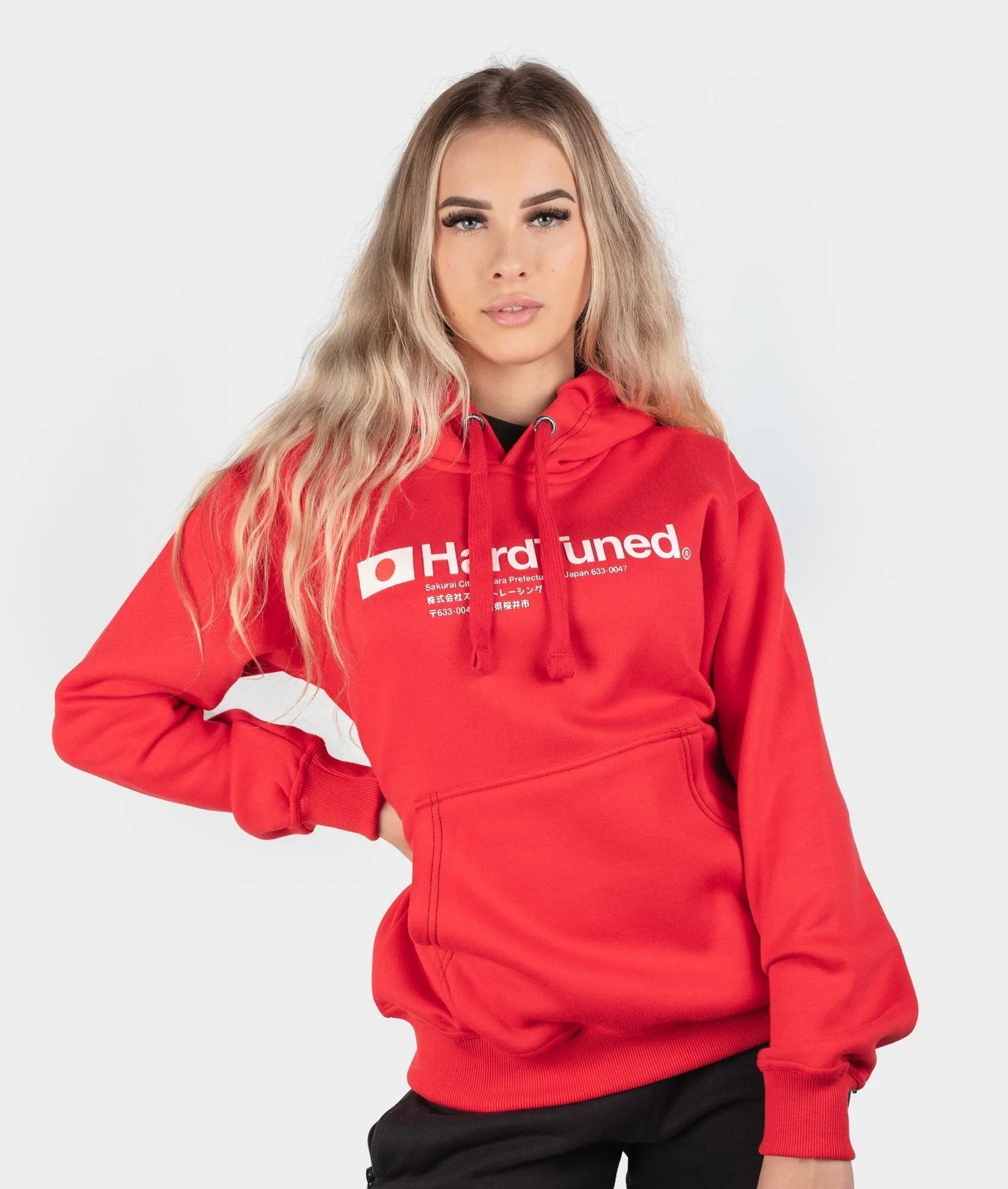 Hardtuned Essential Womens Hoodie - Red