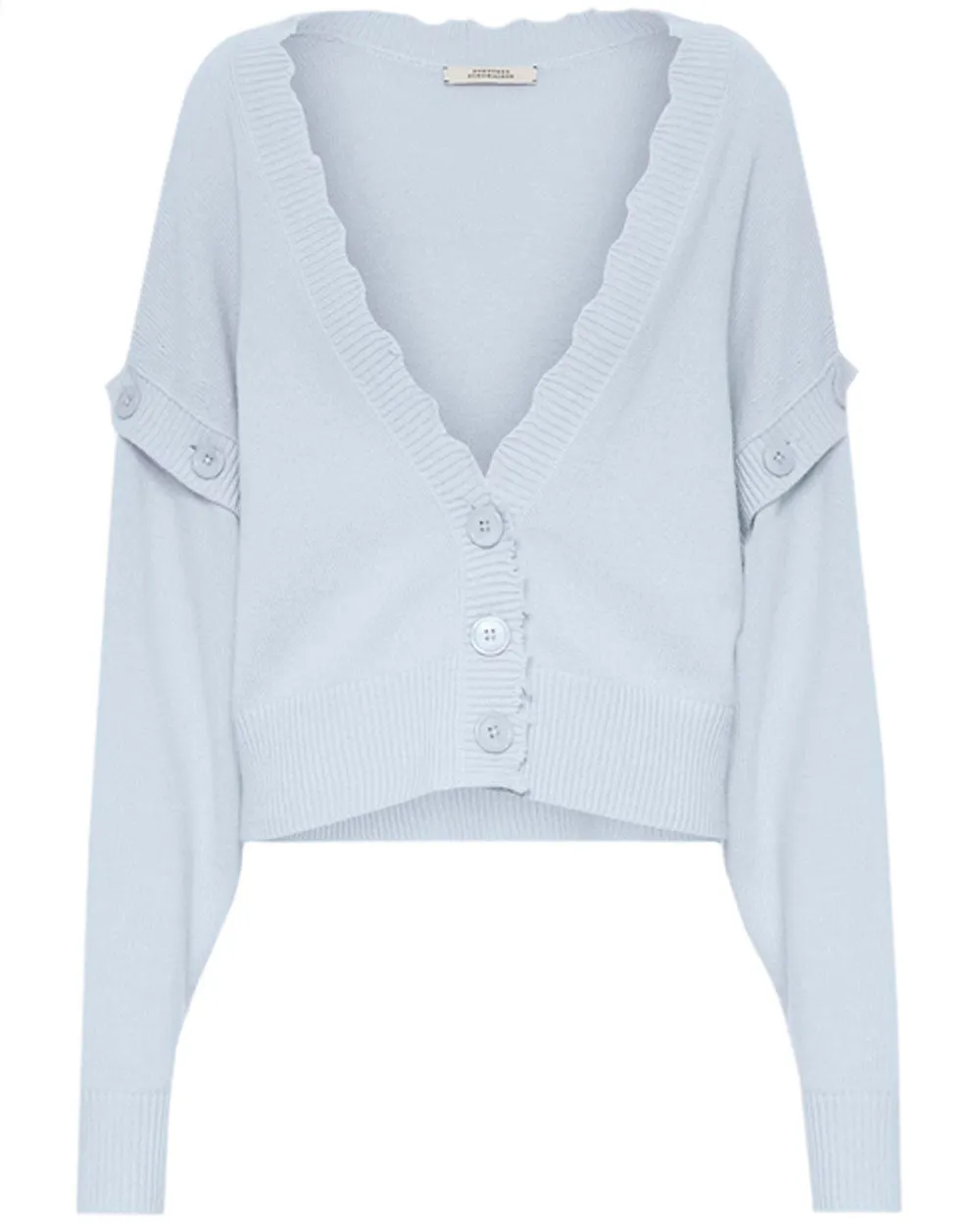 Light Blue Modern Statements Cardigan