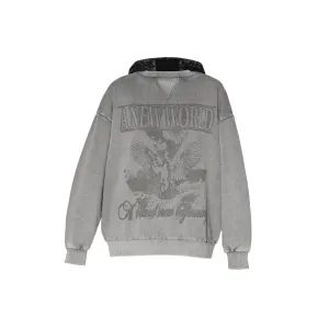 NEW WORLD HYBRID HOODIE- GREY