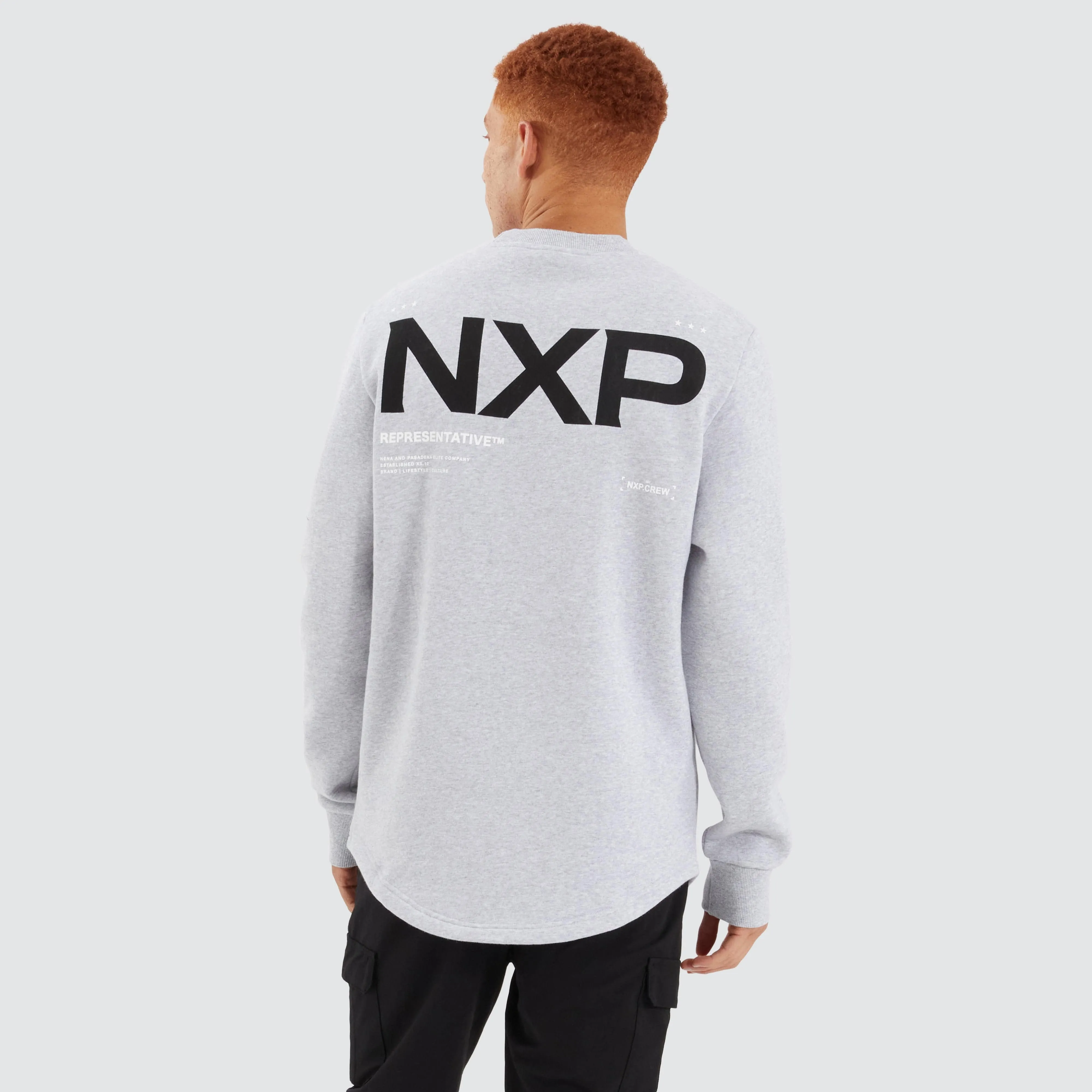 Phase Dual Curved Sweater Grey Marle