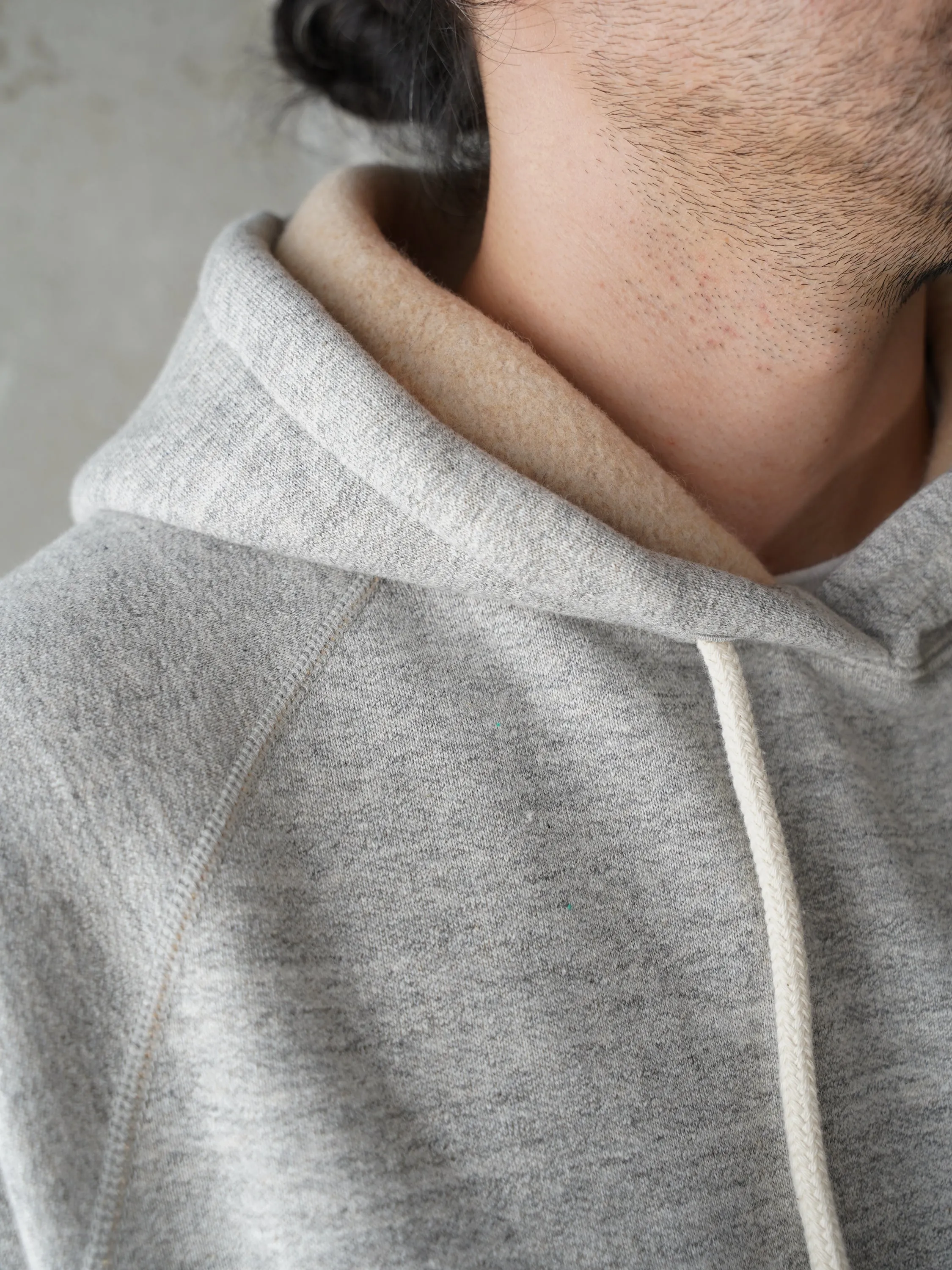 Pullover Hoodie - Fleeced Foxfibre - Heather Grey