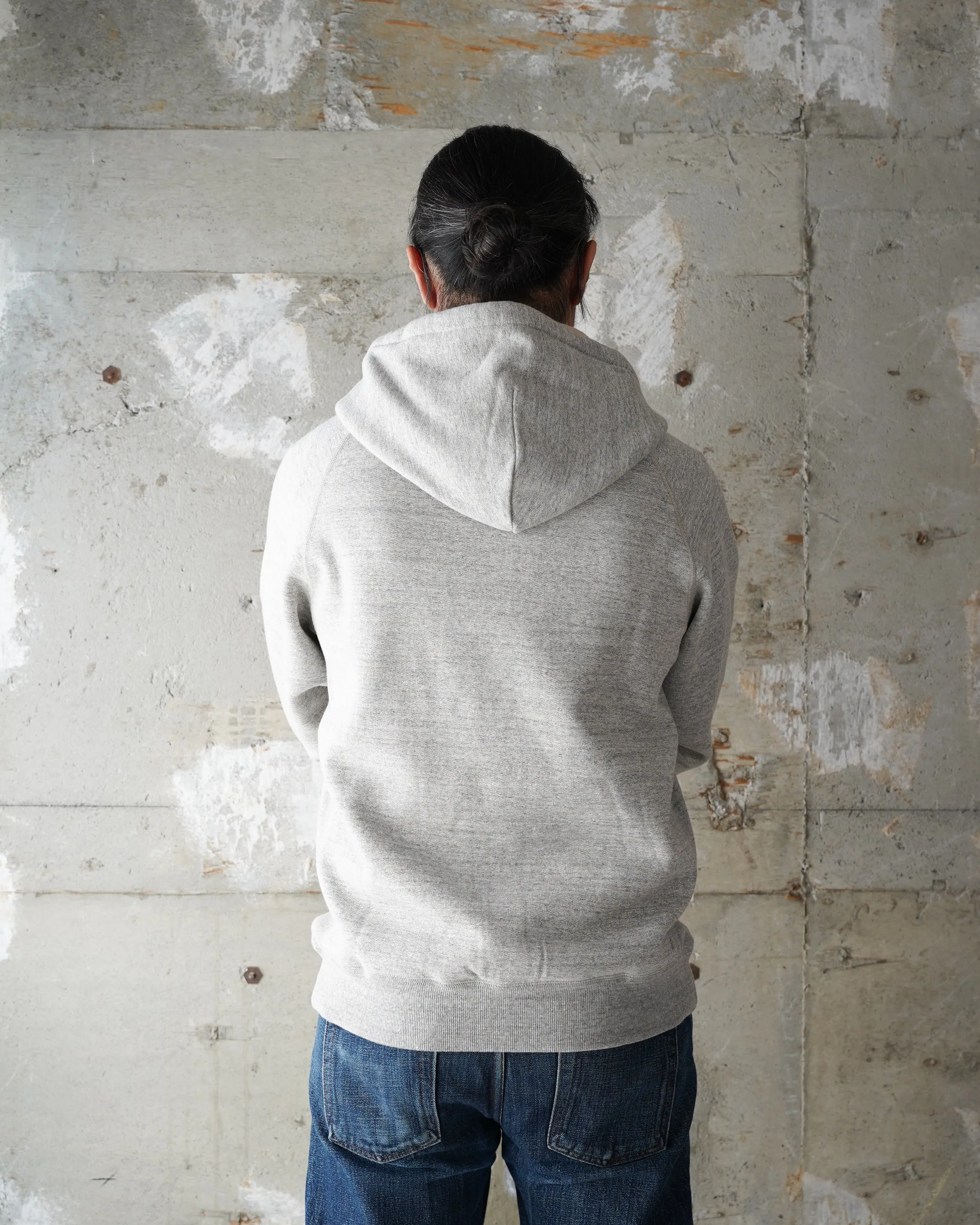 Pullover Hoodie - Fleeced Foxfibre - Heather Grey
