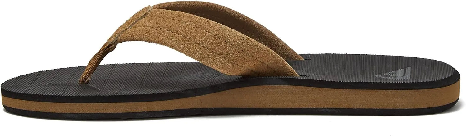 Quiksilver Men's Carver Suede 3 Point Flip Flop Athletic Sandal