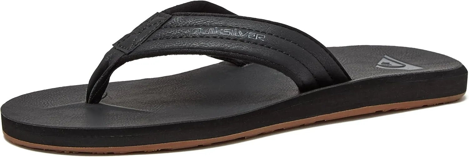 Quiksilver Men's Carver Suede 3 Point Flip Flop Athletic Sandal