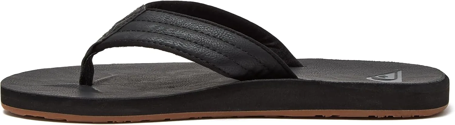 Quiksilver Men's Carver Suede 3 Point Flip Flop Athletic Sandal