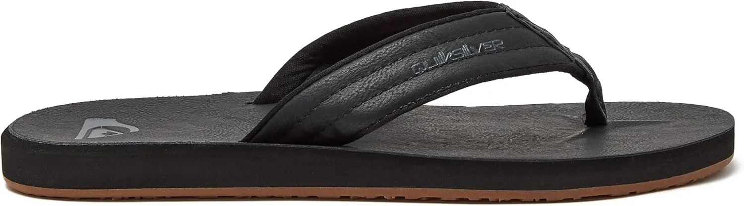 Quiksilver Men's Carver Suede 3 Point Flip Flop Athletic Sandal