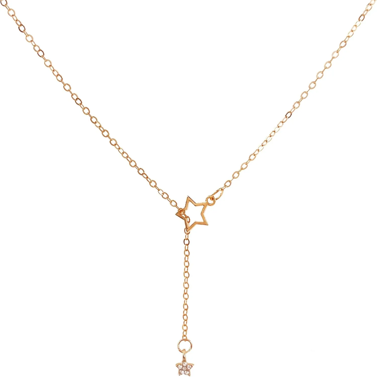 Star Necklace for Women Long Starfish Pendant Irregular Y2k Sweet Cool Casual Fashion Design Jewelry