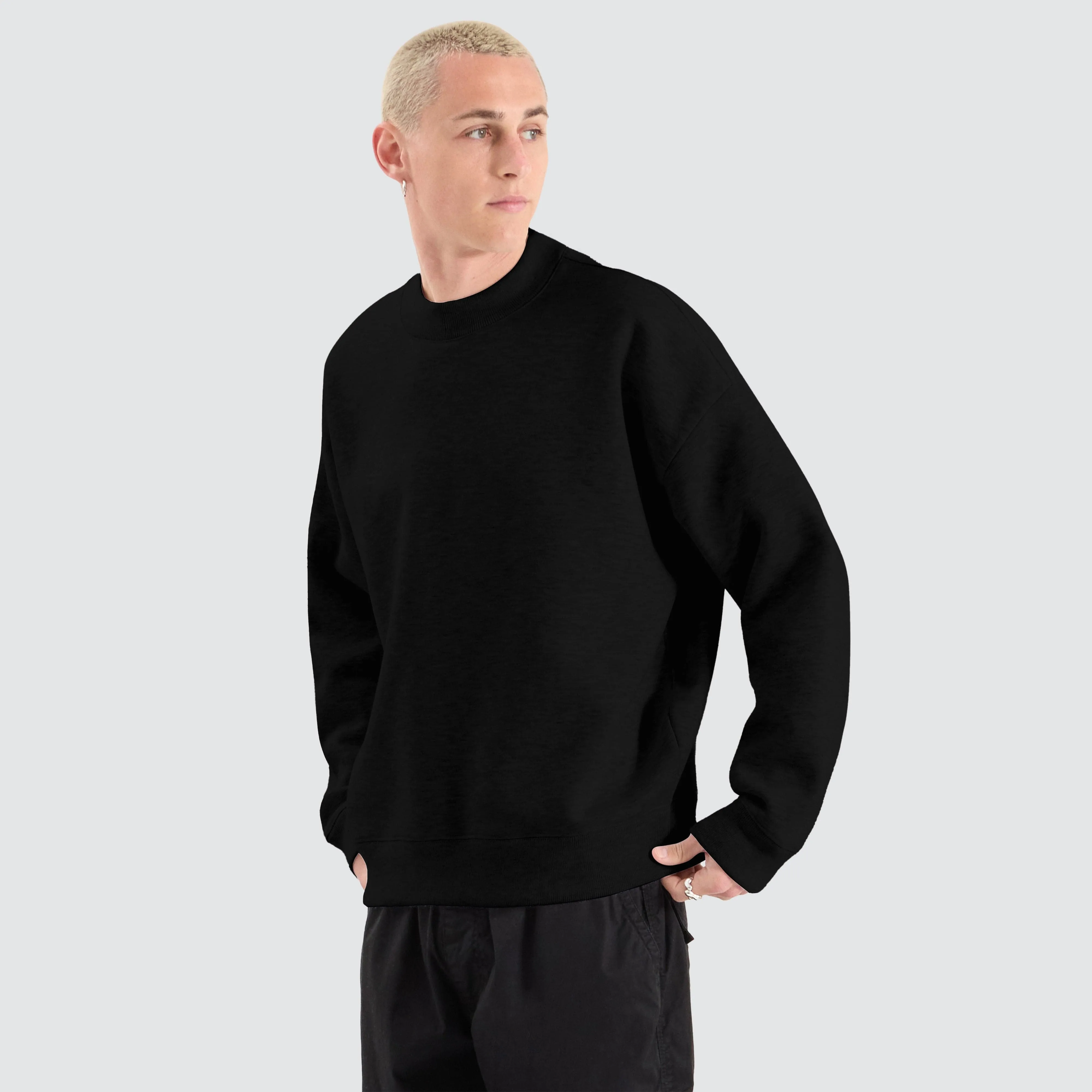 Tulsa Box Fit Sweater Jet Black