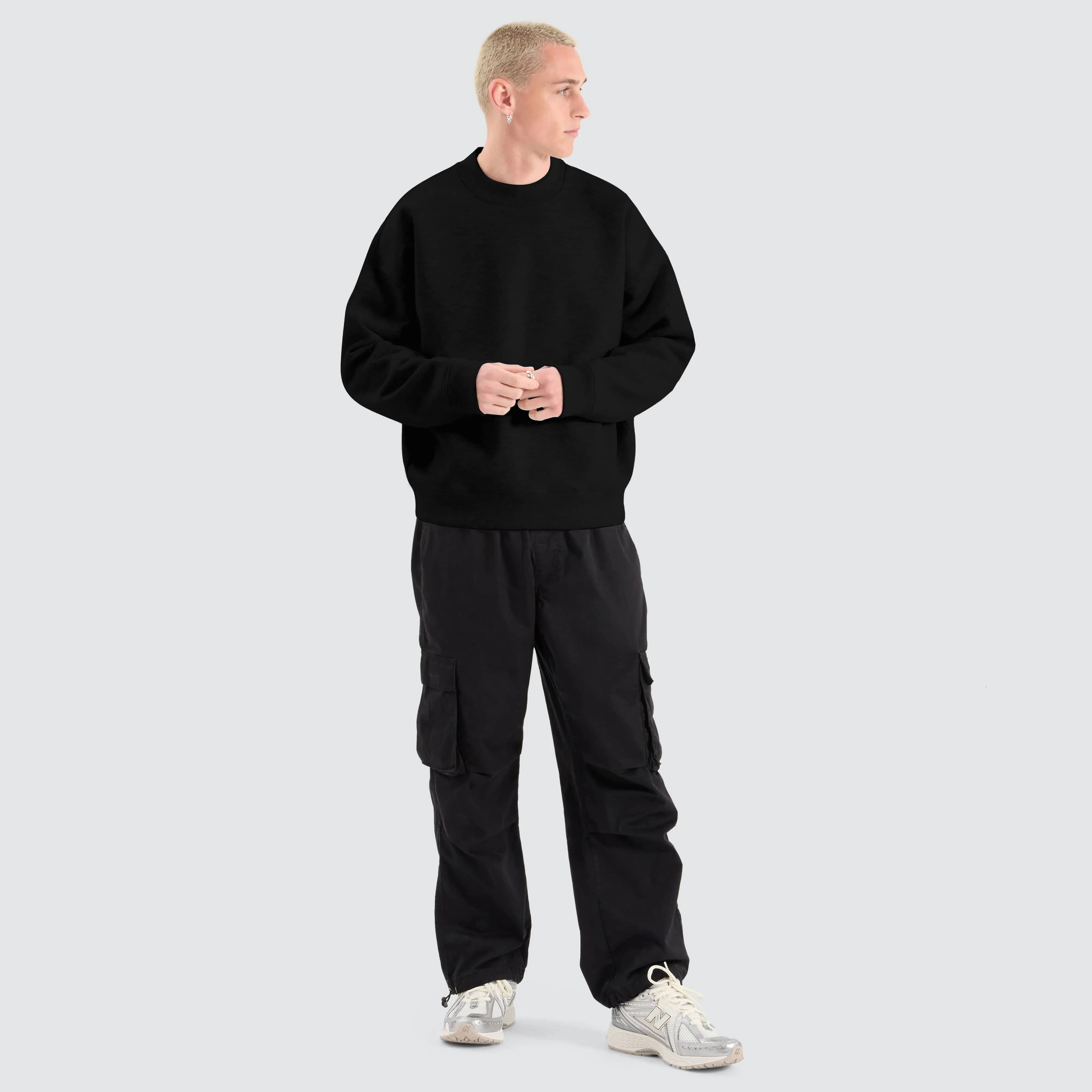 Tulsa Box Fit Sweater Jet Black