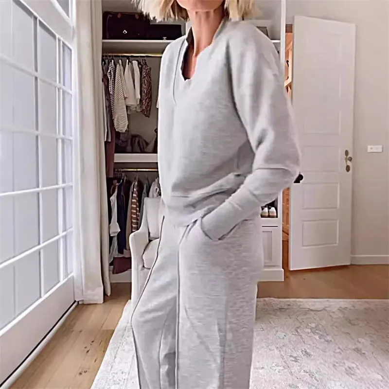 Women's casual fashion set (top   trousers)