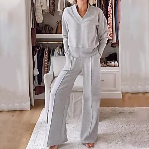 Women's casual fashion set (top   trousers)