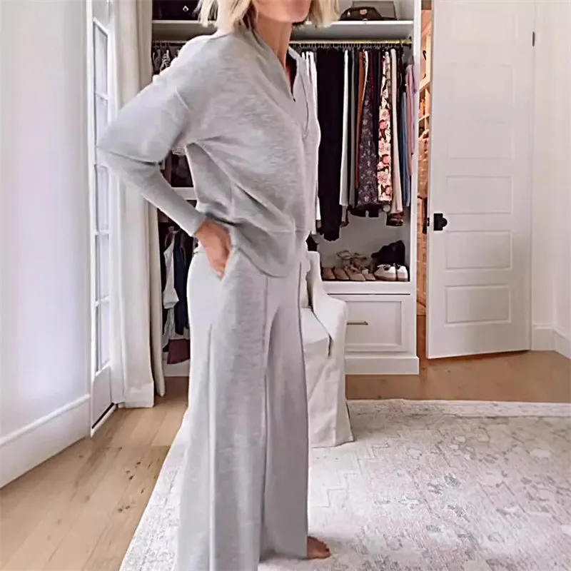 Women's casual fashion set (top   trousers)