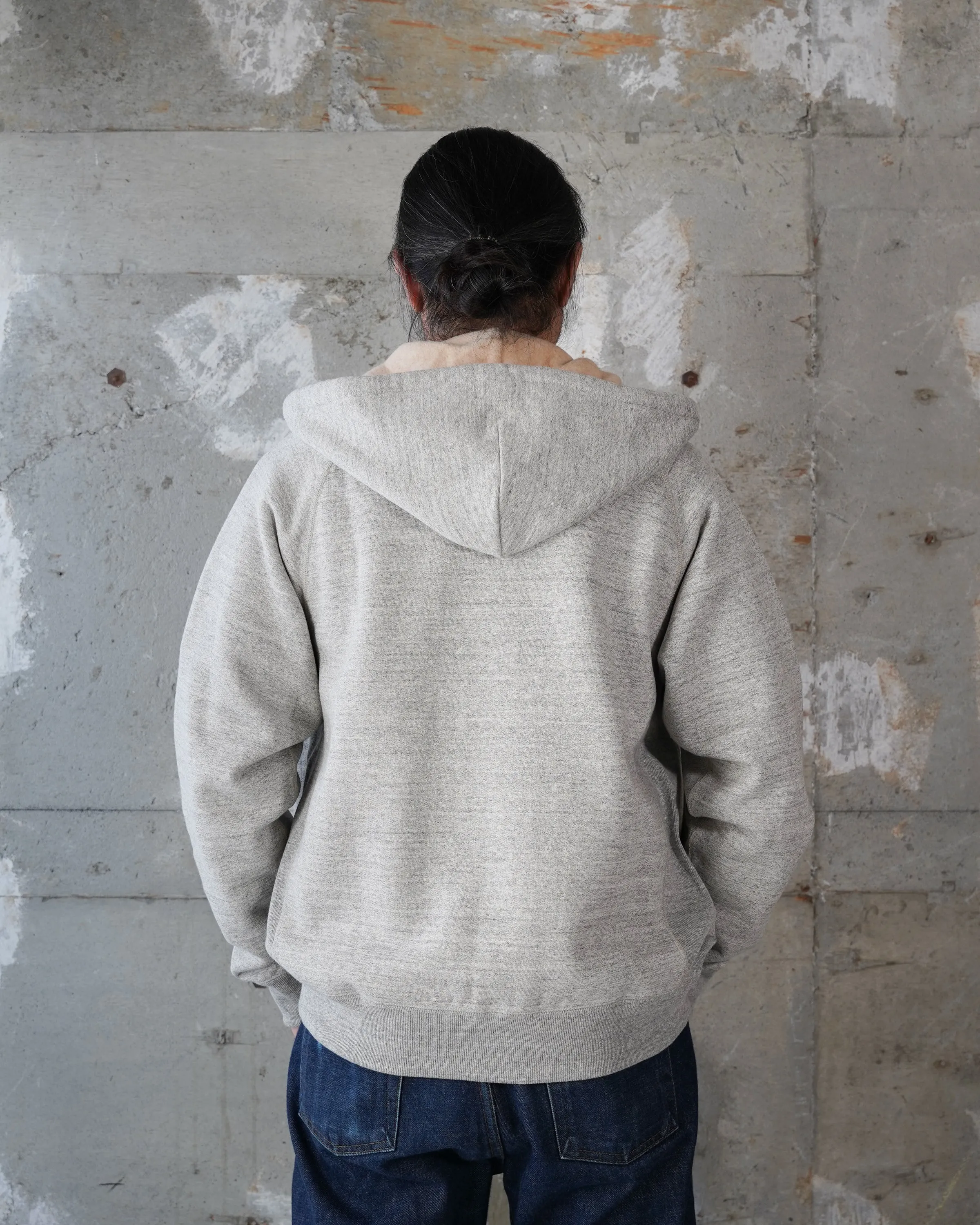 Zip Hoodie - Fleeced Foxfibre - Heather Grey