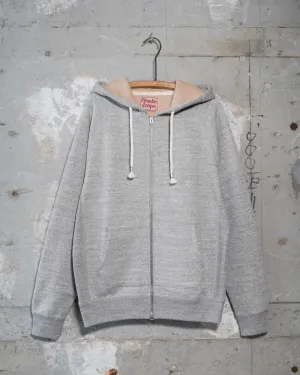 Zip Hoodie - Fleeced Foxfibre - Heather Grey