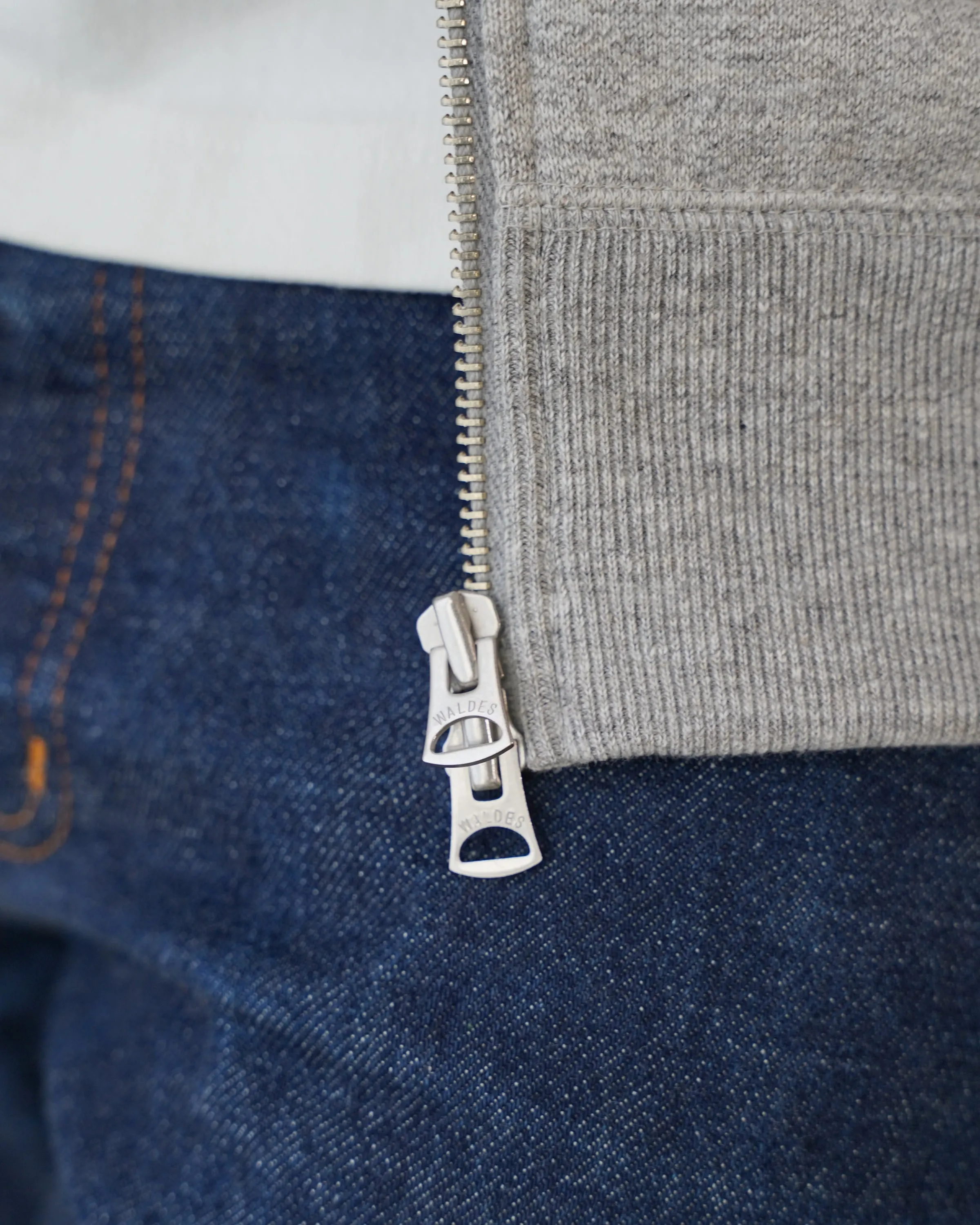 Zip Hoodie - Fleeced Foxfibre - Heather Grey